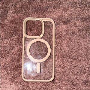 Transparent Phone Case with Gold Accents